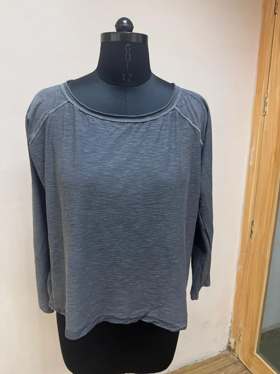 The Grey Lane Grey relaxed long-sleeve tee — original garment photograph